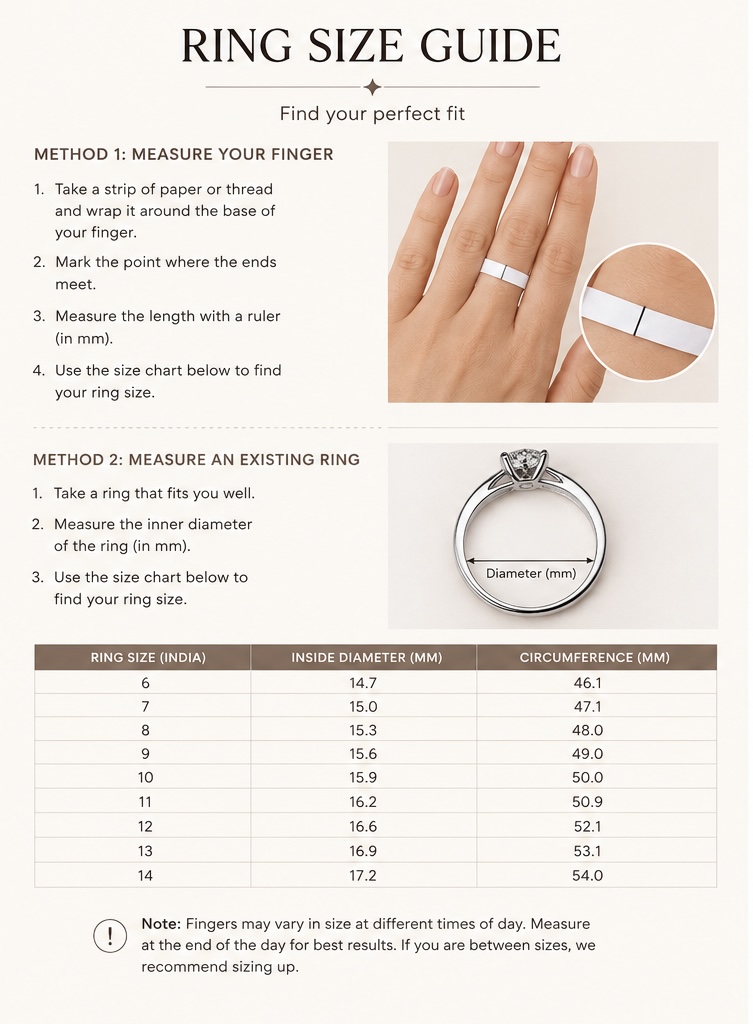 Mozo Jewels Size Guide